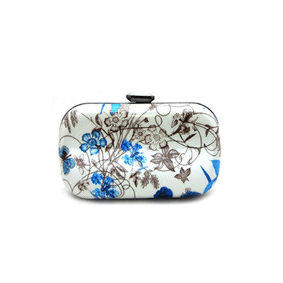 Floral Hard Case Clutch