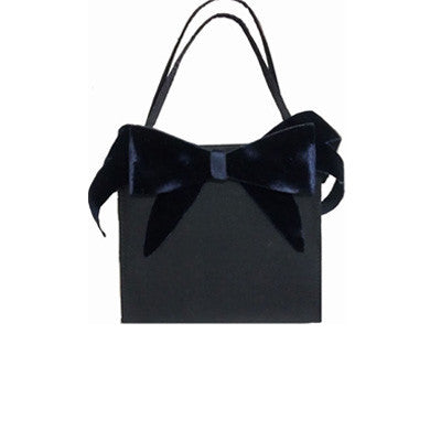 Ribbon Bow Elegant Black Handbag